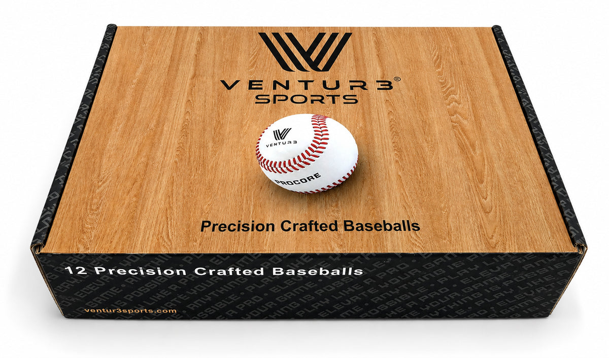 Ventur3 Sports VPRO1FS low seam baseball, carton closed