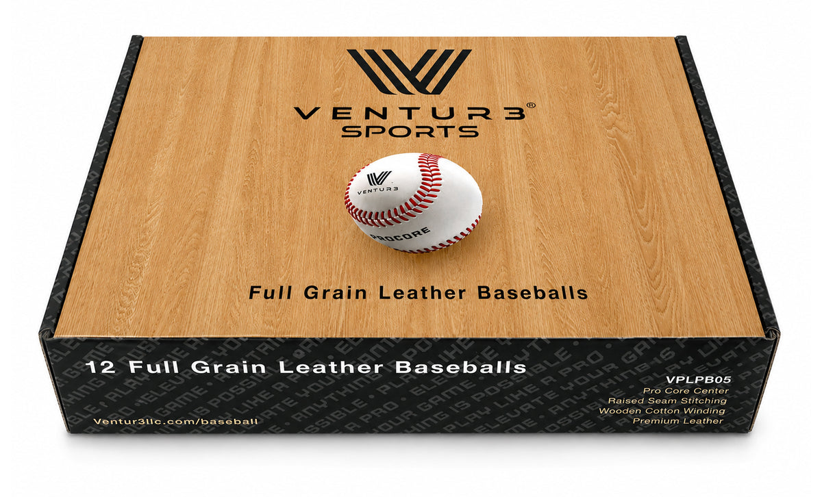 Ventur3 Sports VPRO1 raised seam baseball, carton closed