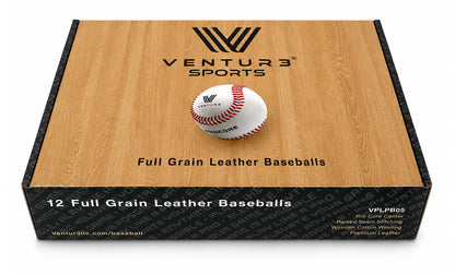 Ventur3 Sports VPRO1 raised seam baseball, carton closed