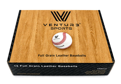 Ventur3 Sports VPRO15 raised seam baseball, carton closed