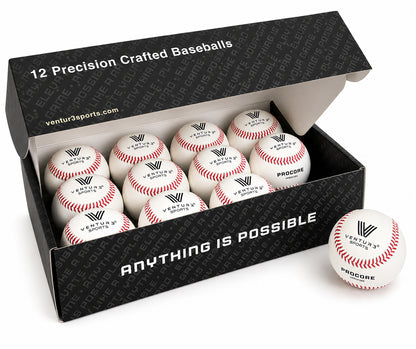 Ventur3 Sports VPRO85FS low seam baseball, carton open