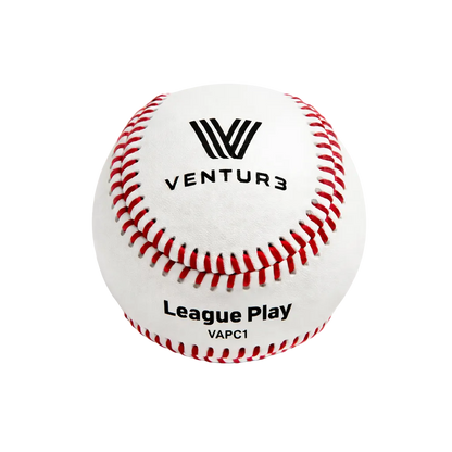 Baseball with 'Ventur3' branding on a white background
